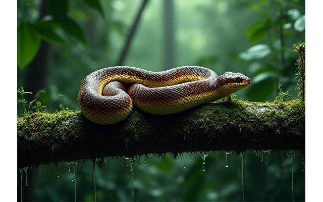 Trimeresurus trigonocephalus, vipera delle fosse malaysiana, su un ramo