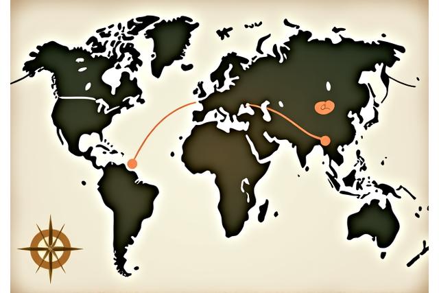 Mappa del mondo con icone di rettili ad indicare percorsi personalizzati