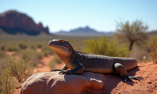 Varano gigante nel deserto australiano